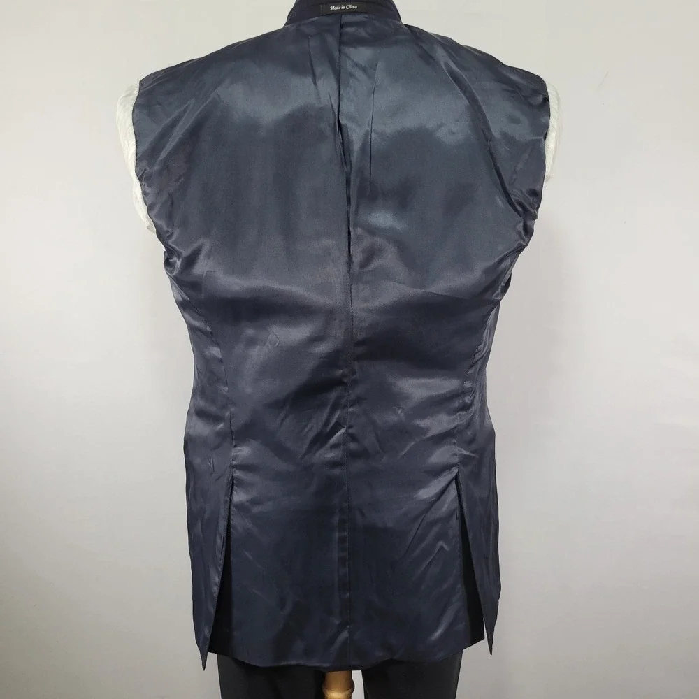 Van Heusen Men's‎ Sport Coat Blazer Two Button Navy Blue Wool Size 40L